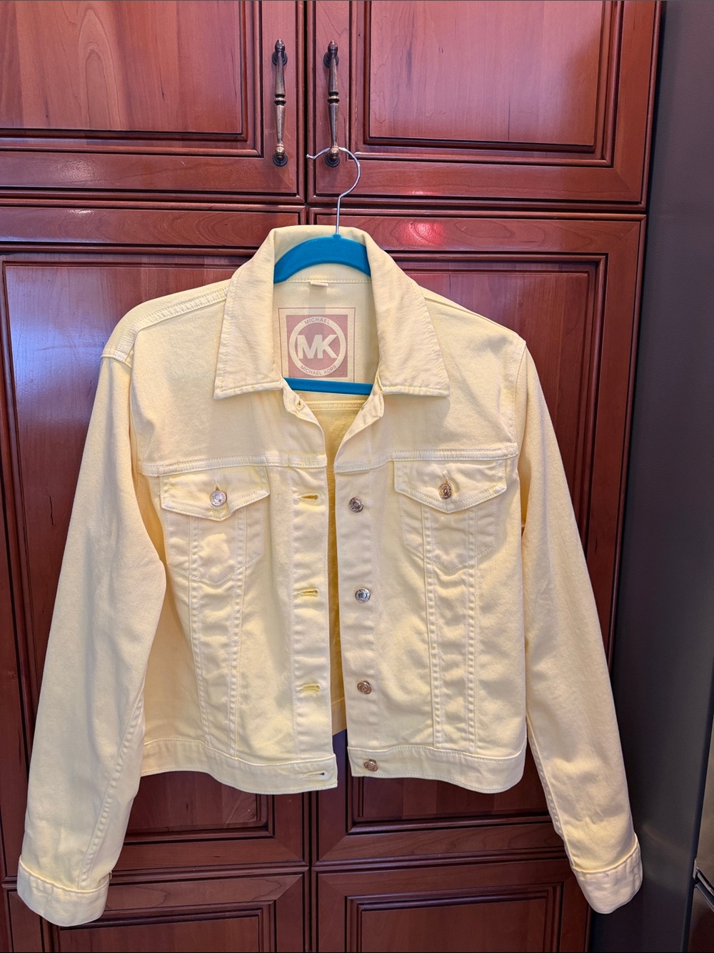 Michael Kors Pale Yellow Denim Jacket for Kids